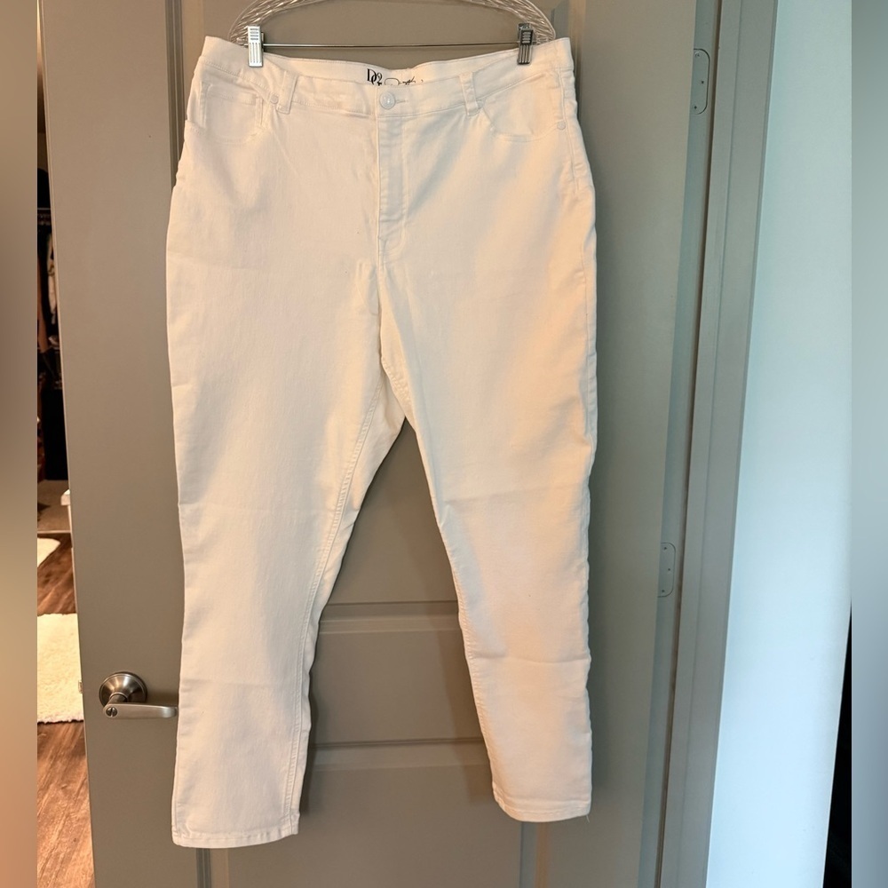 Diane Gilman  Boot Cut Jeans - White 20W Tall